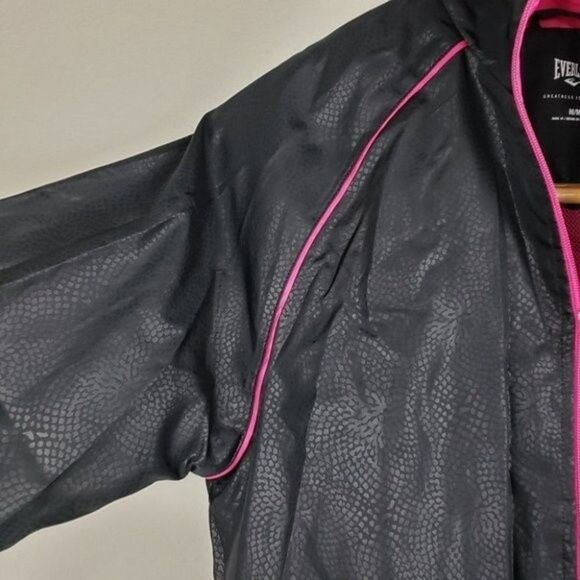 Everlast athletic windbreaker jacket black size medium - Picture 6 of 9